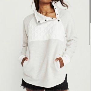 Abercrombie & Fitch Asymmetrical Fleece Pullover